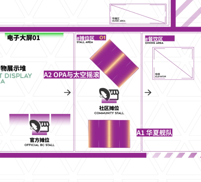 西安 BC 玩家摊位平面图
